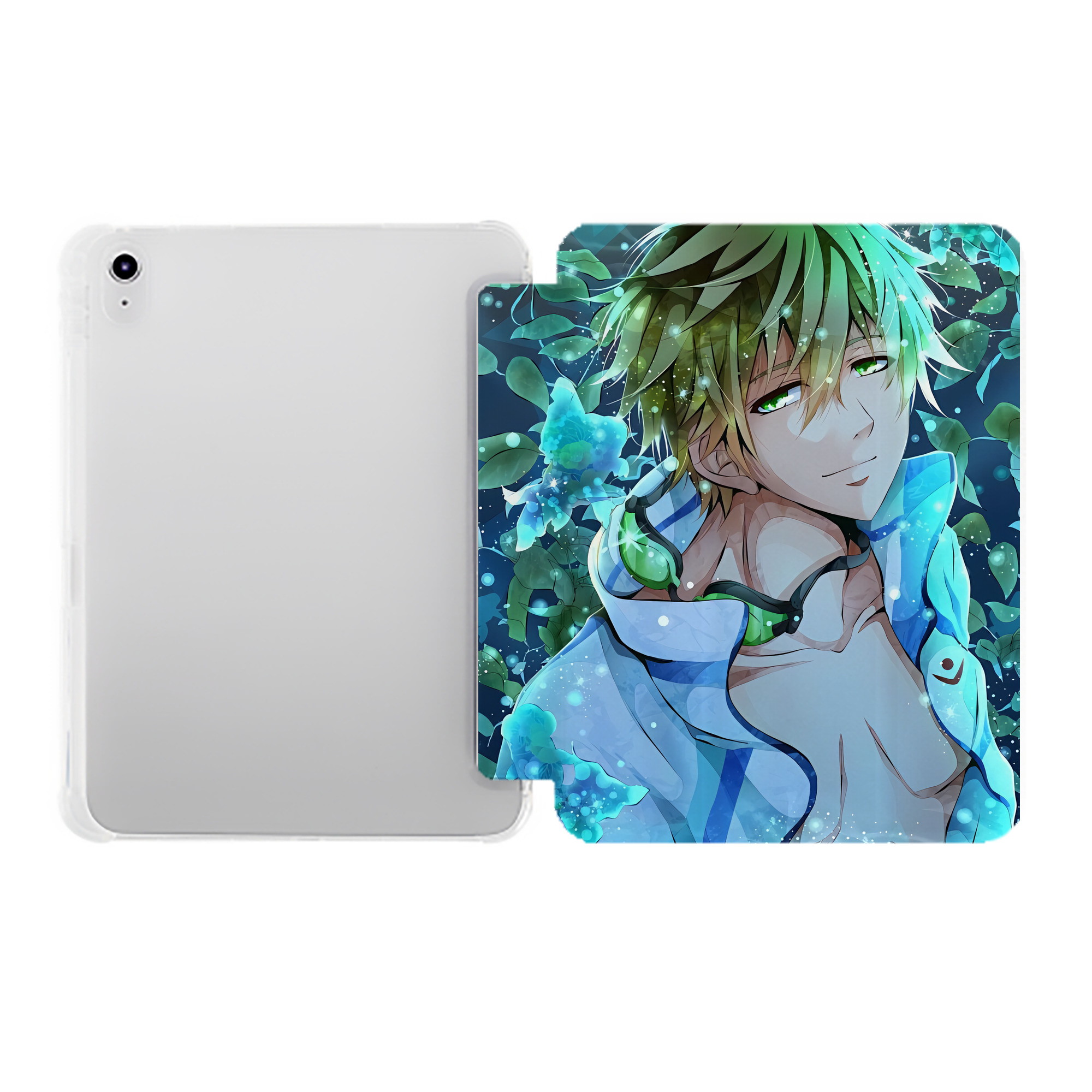 （画像用） 刀剣乱舞 Touken Ranbu IPad ケース ペン収納付き 三つ折りスタンド PUレザー×シリコン 対応機種9.5/10.5/10.9インチ